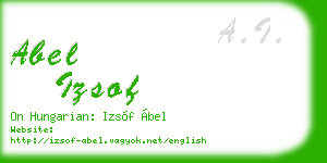 abel izsof business card