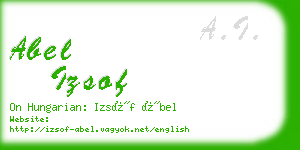 abel izsof business card